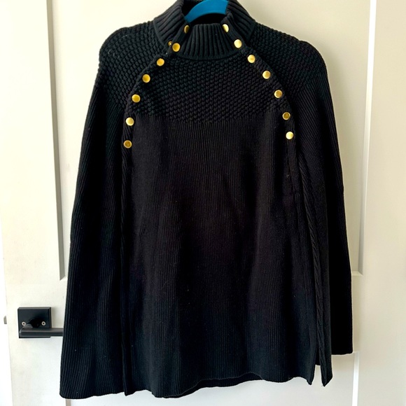 NWT G.I.L.I. (Got It Love It)Black Poncho/Cape Fall Spring Size XS/S - Picture 4 of 11